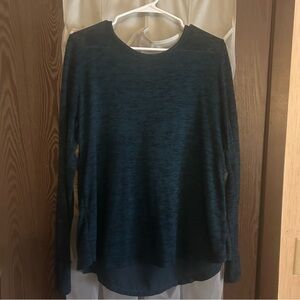 3/$10 Old Navy Teal Long Sleeve tulip back Top